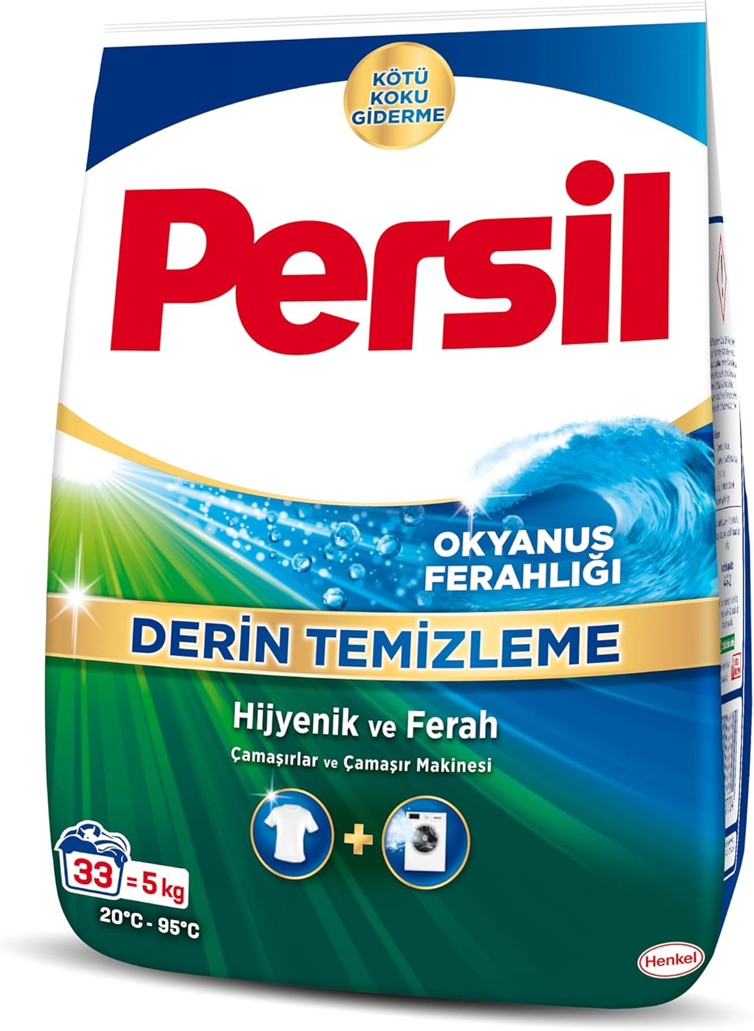 5 kg Toz Çamaşır Deterjanı Okyanus Ferahlığı (33 Yıkama)