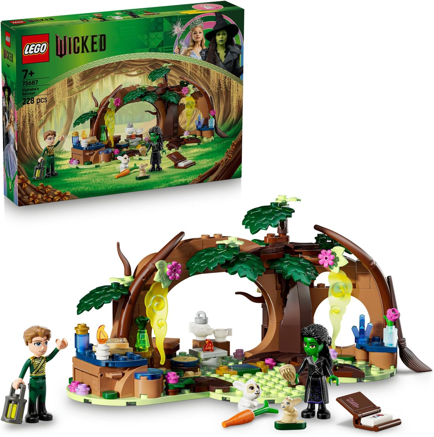Alternative view of Wicked Elphaba’nın Sığınağı 75687-7 Yaş ve Üzeri Kız ve Erkek Çocuklar için İnşa Edilebilen SIğınak, 2 Mini Bebek ve 2 Orman Hayvanı Figürü İçeren Yaratıcı Oyuncak Yapım Seti (228 Parça)