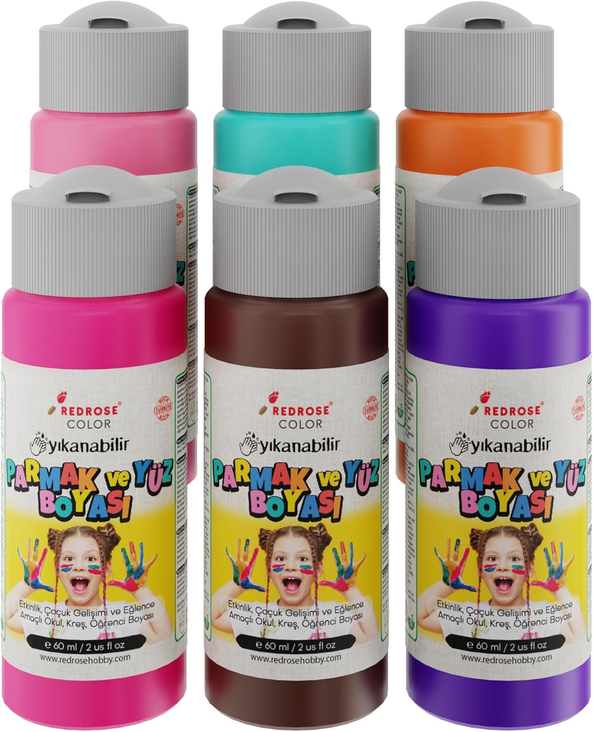 Alternative view of Tamamlayıcı Renkler Parmak Boyası 6'lı Set 6x60 ml