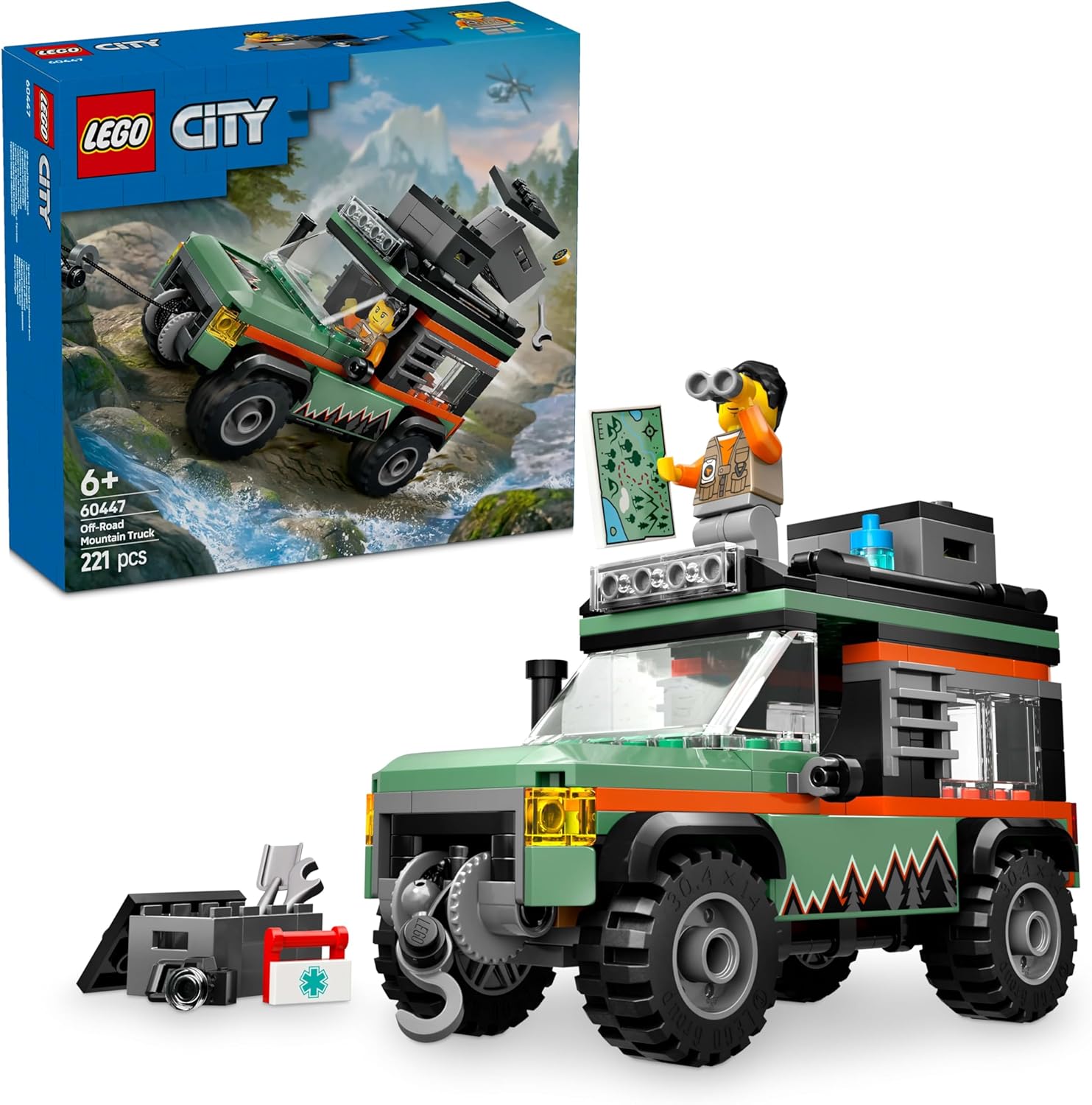 Alternative view of City 4x4 Arazi Dağ Arabası 60447-6 Yaş ve Üzeri Çocuklar için Yaratıcı Oyuncak Yapım Seti, Doğum Günü Hediyesi (221 Parça)
