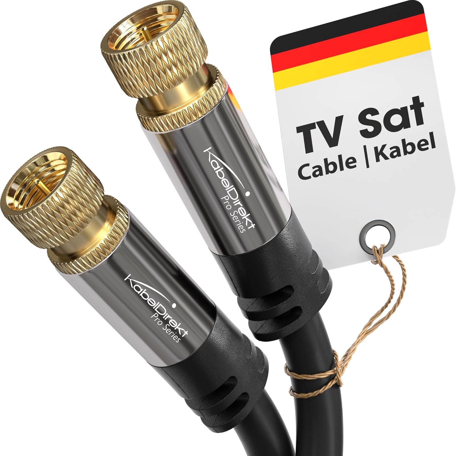 – Sat/Anten Kabluso, Koaksiyel Kablolar – 20m – Metal F Konnektörlü 4K TV Uydu Kablosu – 0,5-30m arasında mevcut (Radyo/TV, DVB-T, DVB-C, DVB-S/DVB-S2, internet, siyah) - Görsel 3