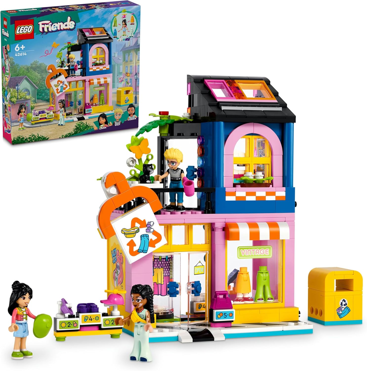 Giyim Mağazası 42614-6 Yaş ve Üzeri Çocuklar için Olly, Liann ve Jordin Minifigürü İçeren Yaratıcı Oyuncak Yapım Seti (409 Parça)