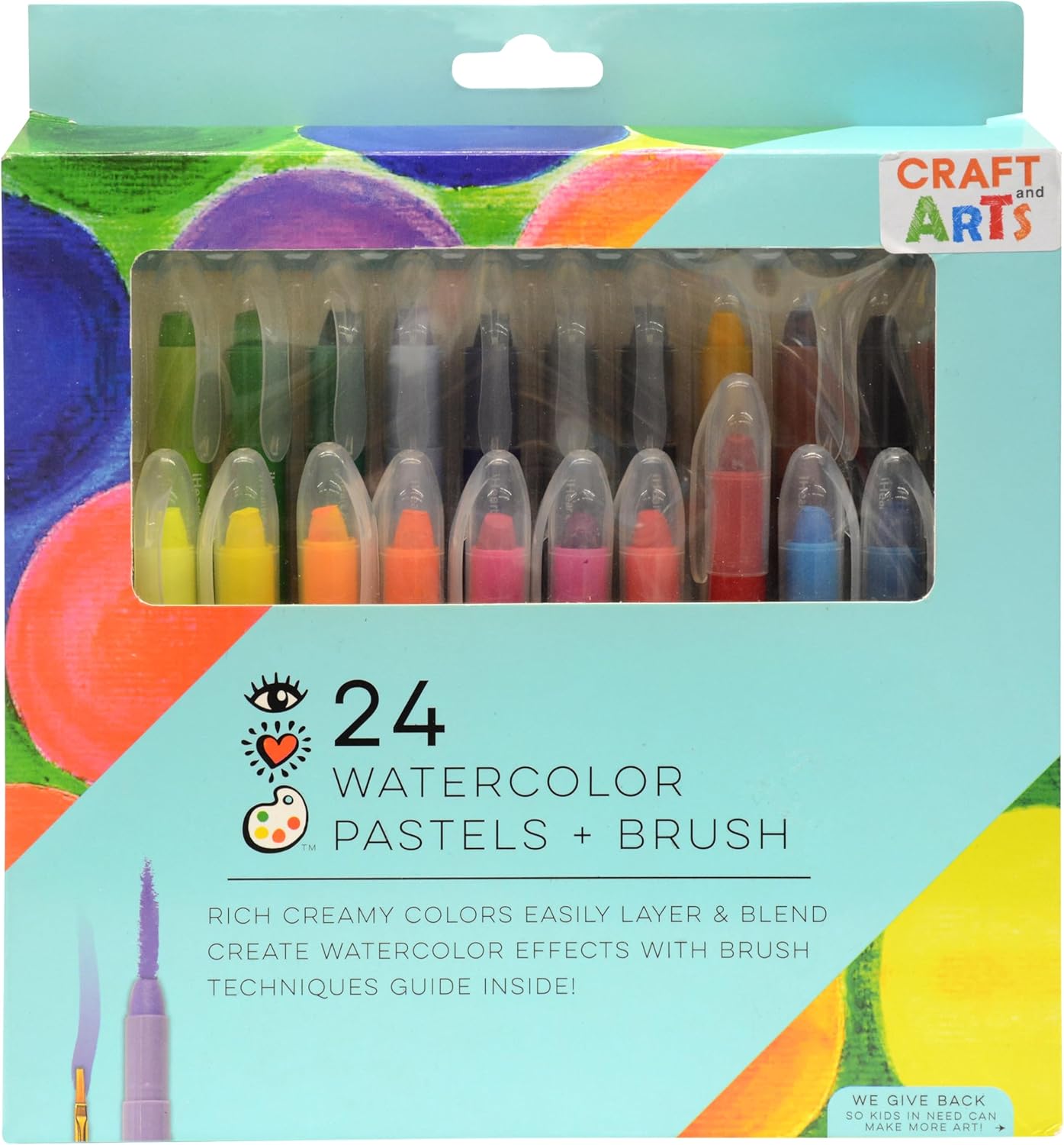 And Arts 24'Lü Pastel Ve Fırça 4124