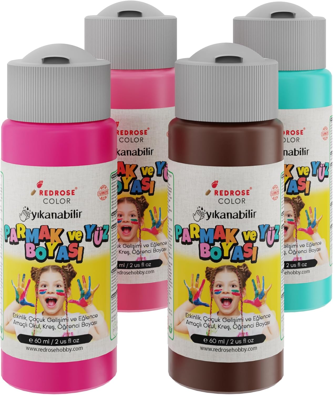 Tamamlayıcı Renkler Parmak Boyası 4'lü Set 4x60 ml