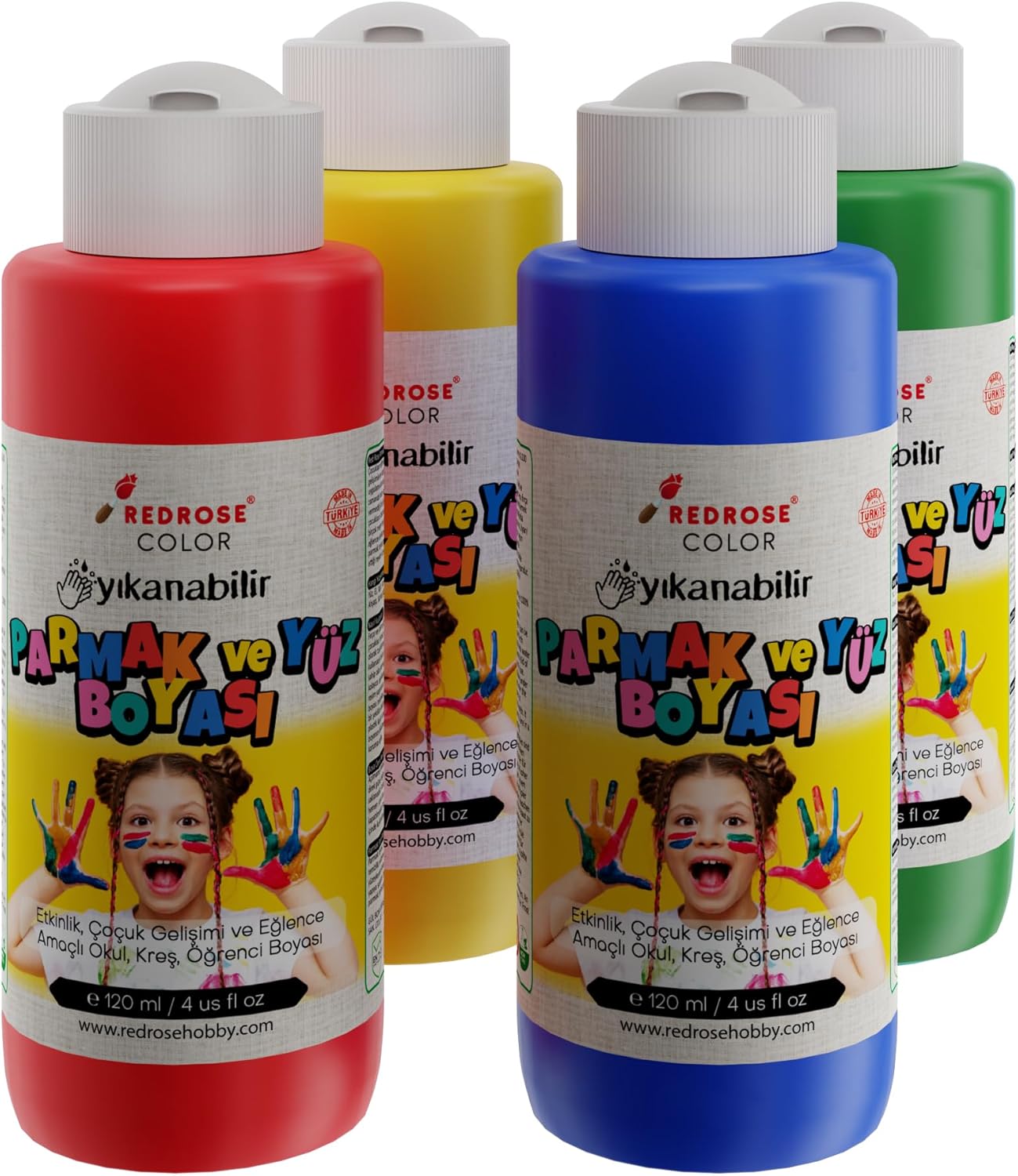 Alternative view of Ana Renkler Parmak Boyası 4'lü Set 4x120ml