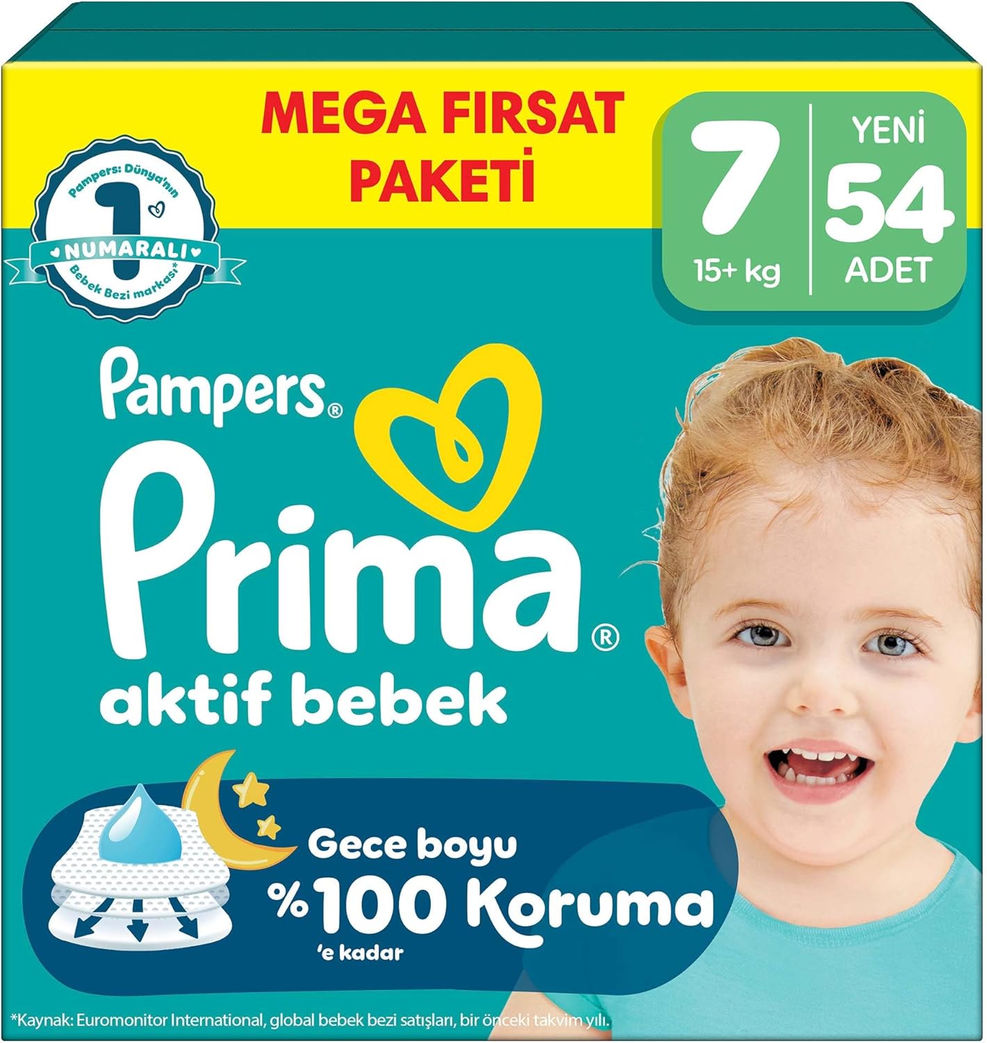 Aktif Bebek Mega Fırsat Paketi 7 Beden 54 Adet