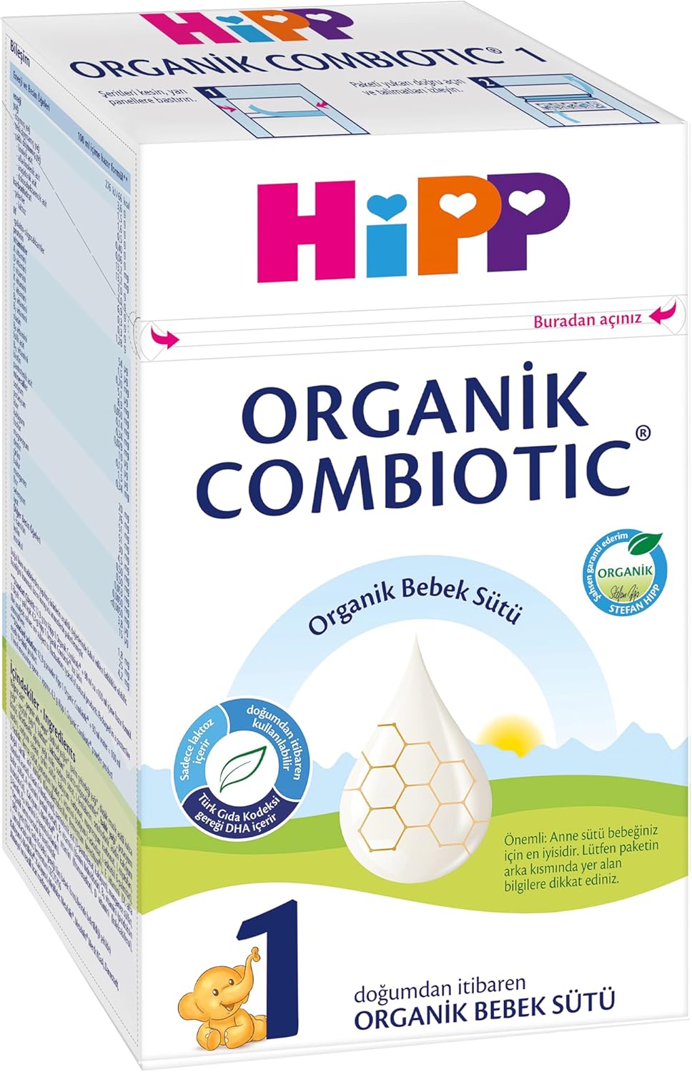 1 Organik Combiotic Bebek Sütü 600 gr