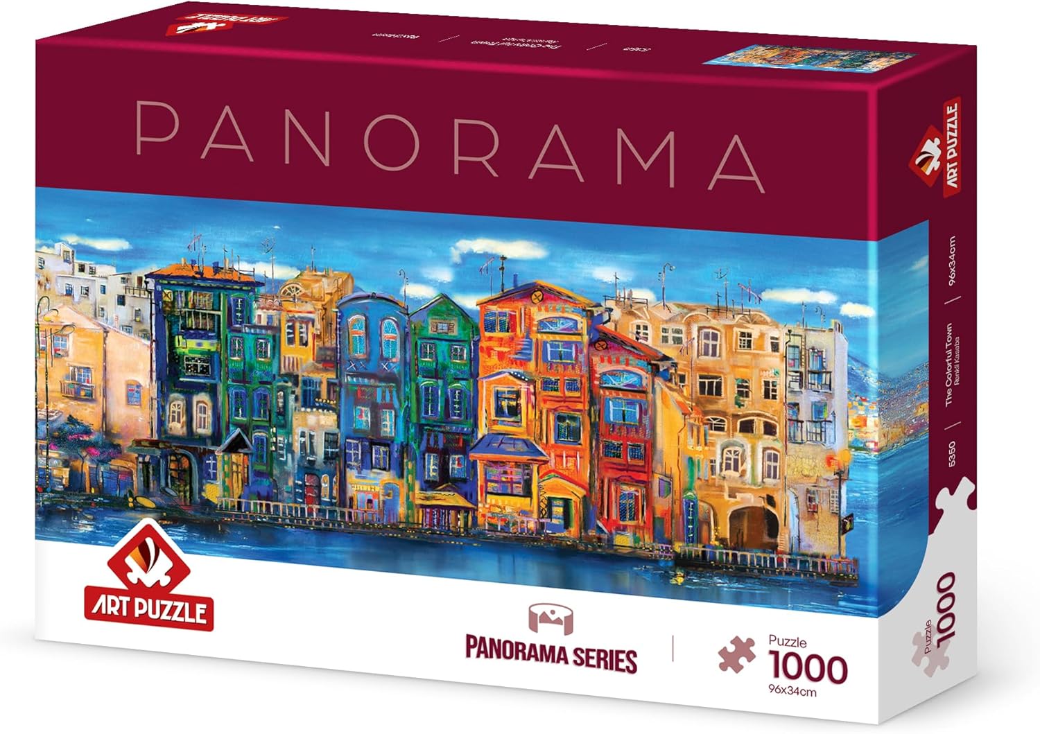 Renkli Kasaba 1000 Parça Panorama Puzzle
