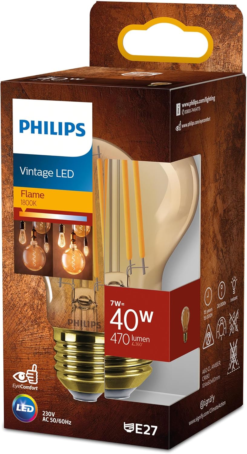 LEDclassic E27 lamba, altın, 40 W yerine geçer, sıcak beyaz (1800 Kelvin), dekoratif lamba - Görsel 3