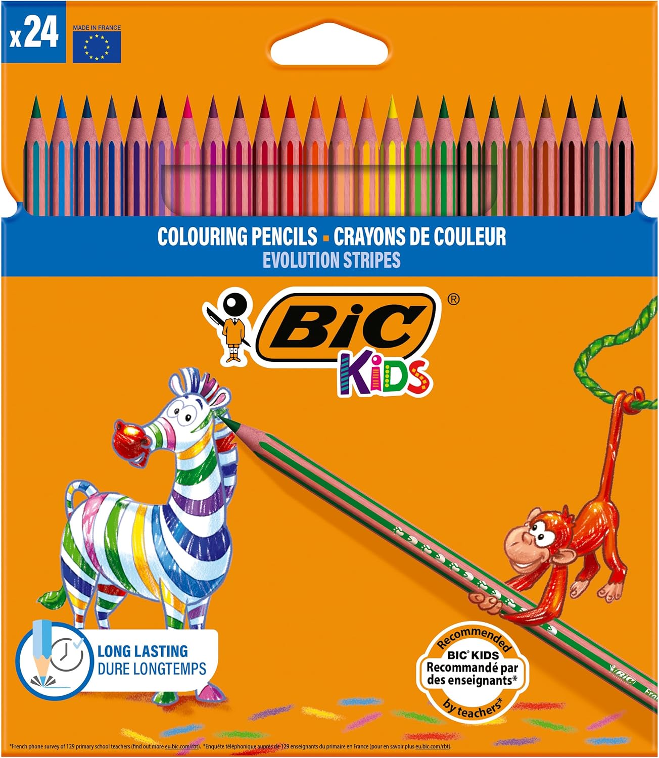 Alternative view of BIC Kids Stripes Kuru Boya Kalemi, 24'lü Kutu