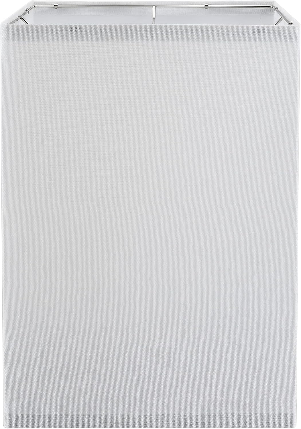 Aspen Creative 38702, Çağdaş Tasarım K/D Kare Örümcek Abajur, (25,4 cm + 25,4 cm) Üst x (25,4 cm + 25,4 cm) Alt x 35,4 cm Yükseklik, Beyaz Keten