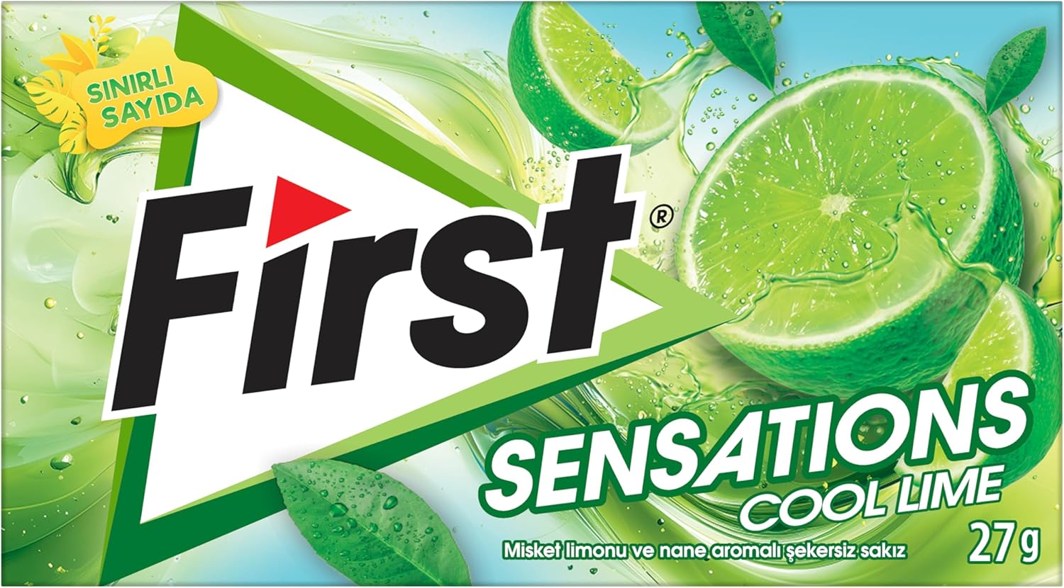 First Sensations Cool Lime Aromalı Şekersiz Sakız 27 gr