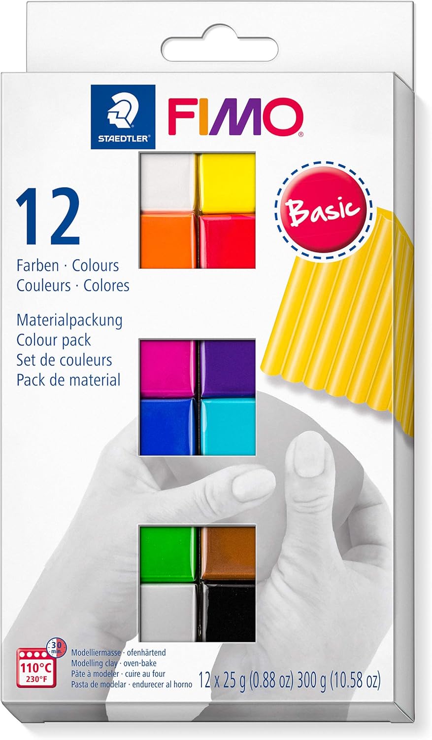 8023 C12-1 MP Soft Modelleme Kili Ana Renkler (25 gr X 12 Blok) - Görsel 3