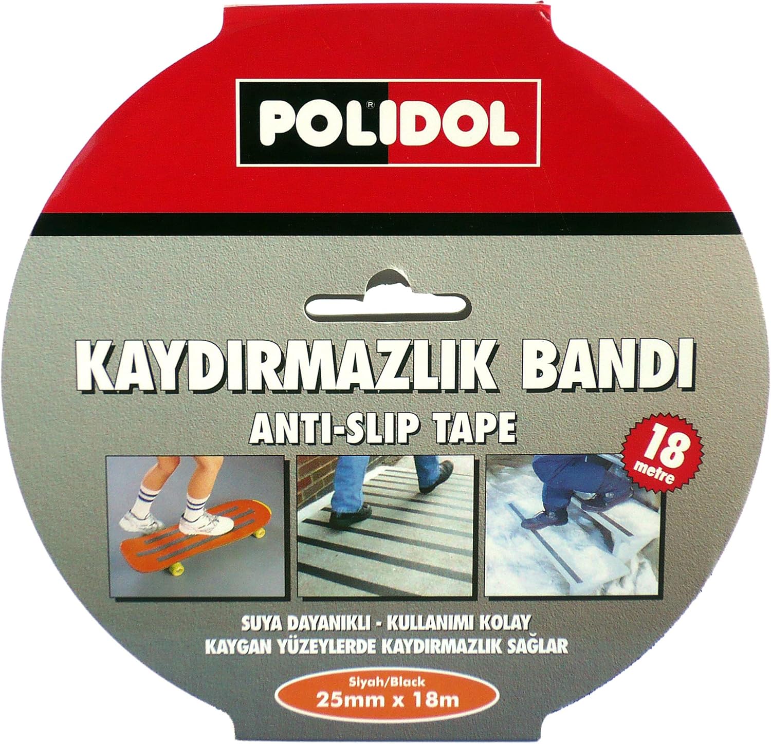 Alternative view of Zemin Kaydırmazlık Bantı 25 mm x 18,3 m Siyah