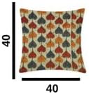 Alternative view of 4’lü Dijital Baskılı Dekoratif Yastık Kılıfı Seti 45x45 cm - Retro Yaprak Deseni, Sonbahar Renkleri (Kırmızı, Turuncu, Gri) - Keten Dokulu Kumaş, Yumuşak ve Dayanıklı Kırlent Kılıfı - Ev, Ofi