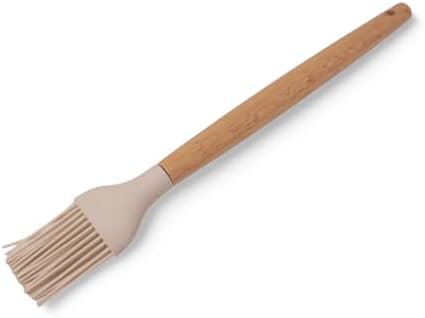 Bambu Saplı Silikon Fırça, Bambu Uzun Silikon Yağ ve Yumurta Fırçası 27cm 3 Renk Seçenekli (SİYAH)