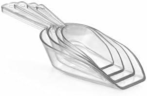 4’lü Ölçü Kaşığı Seti 60-80-120-240 ml – Şeffaf Çok Amaçlı Ölçü Küreği | BPA Free Mama, Bakliyat ve Kahve İçin