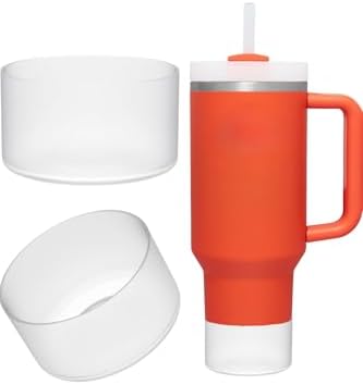 Alternative view of 1 Adet Silikon Taban Koruyucu –   20/30/40 Oz ile Uyumlu – Bardak Altı Kılıfı, Kaymaz ve Sessiz Kullanım – Beyaz Renk