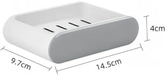 Alternative view of Yapışkanlı Banyo Mutfak Sabunluk Süngerlik Seti, Beyaz, 2'li Set, Duvara Monte, 14.5x9.7x4 cm