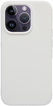 & AKSESUAR iPhone 14 Pro ile Uyumlu İçi Kadife Kaplama Gerçek Silinebilir Vakum Kutulu Leke Tutmaz Lansman Kılıf Şok Emici Full Kasa Koruma Sağlayan Kılıf (Beyaz)