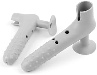 Alternative view of 2 Adet Silikon Vantuzlu Kapı Kolu Kılıfı,Duvar Koruma,Gri