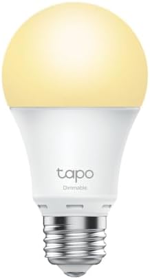 Tapo L510E 2-pack , Ayarlanabilir Akıllı Wi-Fi Ampulü, 806 Lümen, E27 Duy, 8,3W, Enerji tasarrufu, Amazon Alexa ve Google Home ile çalışır, Kısılabilir Yumuşak Sıcak Beyaz, Hub Gerekmez