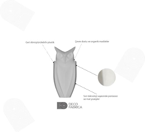 DECO FABRICA Geometrik Modern Baykuş Biblosu – Bilgelik Sembolü Dekoratif Heykel | Ofis Masası & Kitaplık için Şık Ev Hediyesi - Görsel 3