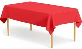 Plastik Kullan At Masa Örtüsü Kırmızı 137 * 270 cm