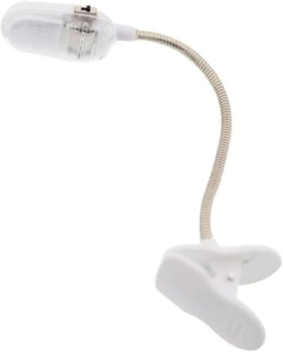 Mandallı LED Kitap Okuma Lambası – Esnek Yaylı Boyun, Pilli, Klipsli Tasarım – Kitap, Masa, Yatak Başı İçin Okuma Işığı - Görsel 3