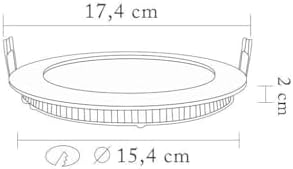 12W Slim LED Panel Spot Sıva Altı Downlight - Siyah Kasa 3000K Sarı Gömme Tavan Lambası