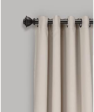 Lush Decor Yalıtımlı Gromet Karartma Perdeleri Panel Çifti, 132 cm G x 213 cm U, Buğday - Görsel 3