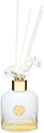 Alternative view of 130 ml Beyaz Cam Şişe Seramik Çiçek Taşlı Bambu Çubuklu White Jasmine Oda Kokusu