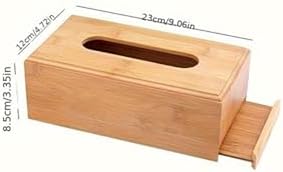 Bambu Peçetelik Ahşap Dekoratif Peçetelik Masaüstü Peçetelik, Kağıt Peçete Hazneli - Görsel 2