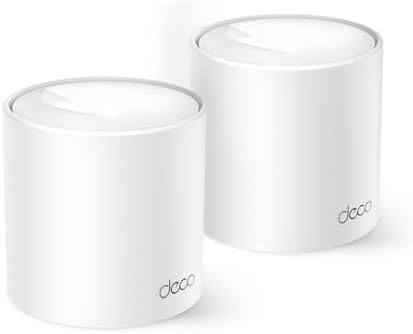 Deco X10 2-pack, AX1500 Mbps, 360 m²'ye kadar Kapsama Alanı, 120 Cihaza Kadar Bağlantı, Gigabit Portlu, Mobil Uygulama ile Kolay Kurulum,Yapay Zeka Destekli Wi-Fi 6 Mesh Sistemi