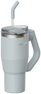 Tumbler 950ml Pipetli/Pipetsiz Kullanım Fonksiyonel Kulplu Paslanmaz Çelik Termos (Açık Mavi) - Görsel 3