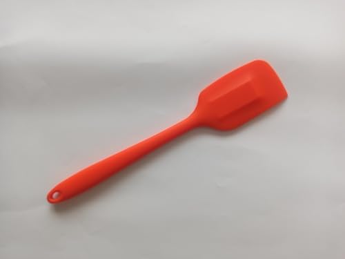 Silikon Spatula ve Sıyırıcı, Tek Parça Tasarım (1, Turuncu)