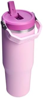IceFlow Flip Straw Tumbler Pipetli Termos Bardak, 0.89 Litre, Kiraz Çiçeği (Cherry Blossom) - Görsel 3