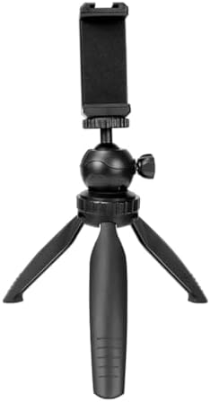Pocket M2T Mini Masaüstü Tripod + Telefon Tutucu | 19cm Yükseklik Ayarı, 2,5kg Taşıma Kapasitesi, 360° Döner Kafa, Kamera & Projektör Uyumlu