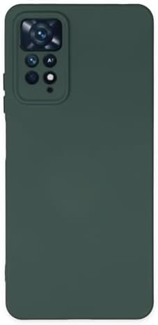 Xiaomi Redmi Note 11 Pro Kapak Içi Kadife Kamera Korumalı Lansman Silikon Kılıf - Koyu Yeşil - Görsel 3