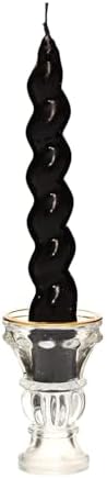 Alternative view of Yılbaşı 2'li Twirl Glow Siyah Şamdan Mum Seti (18 cm)