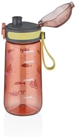 TKK 400ml Pipetsiz Taşıma Askılı Süzgeçli Çocuk Su Matarası (Turuncu)