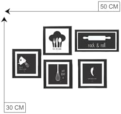 5 Parça Dekoratif Mdf Tablo Seti Çerçeve Görünümlü DKG028