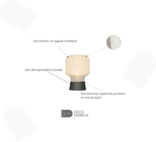 DECO FABRİCA Modern Gündoğumu Masa Lambası, Renk Geçişli Dekoratif Abajur, Meditasyon ve Yatak Odası İçin Huzurlu Aydınlatma