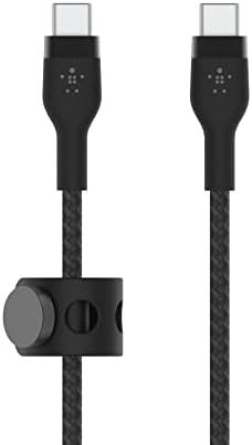 MacBookPro, iPadPro, GalaxyS22, Ultra, Plus - Siyah gibi cihazlar için Power Delivery PD ile hızlı şarj için Pro Flex Örgülü USB-C - USB-C Kablosu 1m USB-IF Onaylı - Görsel 2