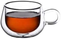 Çift Cidarlı 200 ML Kulplu Cam Bardak, Neskafe Fincanı, Çay Kupası, 1 Adet - 12673 - Görsel 2