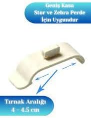 Feyza Stor Perde, Zebra Perde Korniş Montaj Aparatı 3,5 Cm 25 Adet