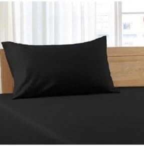 Pamuklu  Tek Kişilik Lastiksiz Çarşaf Ve Yastık Kılıfı Siyah - 160 x 240