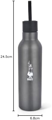 - Termal Şişe - 500mL - Koyu Gri Renk - Paslanmaz Çelik - Çift Katmanlı - 12 Saat Sıcak 24 Saat Soğuk Tutar - Hava Geçirmez Vidalı Kapak Özelliği - Özel Silikon Conta Sayesinde Sızdırmaz Şişe
