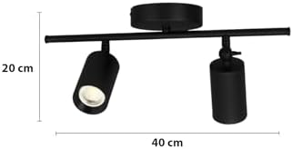 Spoti Modern Tasarım Salon - Mutfak - Banyo Spot Ledli Sıralı Avize (SİYAH, 40 CM, 3000, Kelvin)