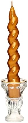 Alternative view of 2'li Twirl Glow Gold Şamdan Mum Seti (18 cm)